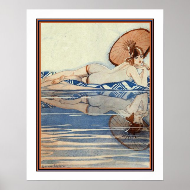 "Admiration" Art Deco Print by Jacque Declerc (Front)