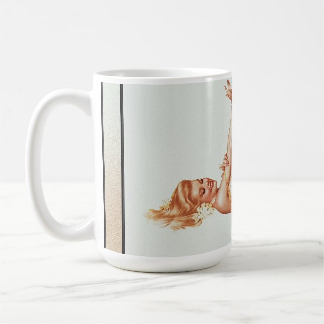 Admiration Pin-up Girl Art by Alberto Vargas Coffee Mug (Left)