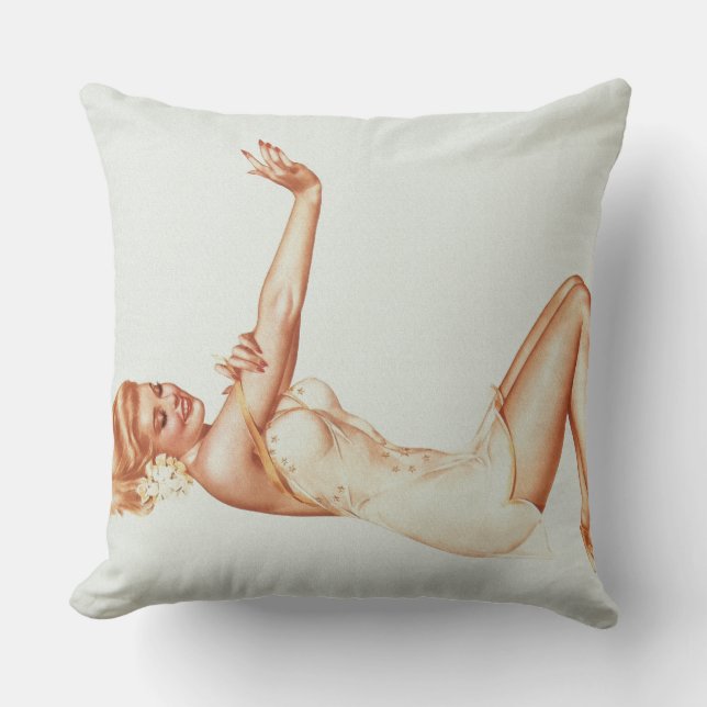 Admiration Pin-up Girl Art by Alberto Vargas Cushion (Front)