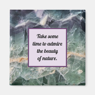Admire Beauty of Nature Fluorite Photo Gemstone Magnet