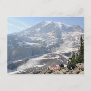 Admiring Mt. Rainier, Seattle Postcard