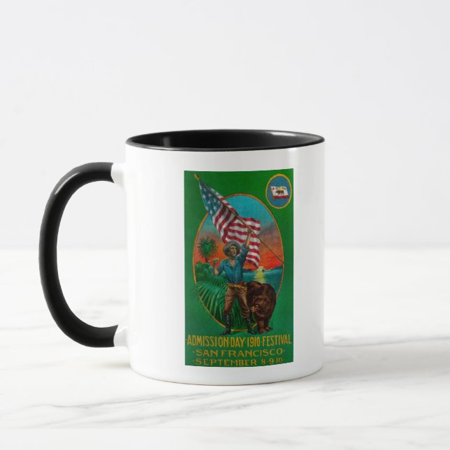Admission Day Advertisment, State Festival Mug (Left)