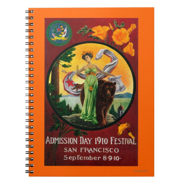 Admission Day Advertisment, State Festival Notebook (Front)