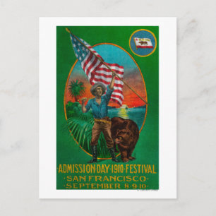 Admission Day Advertisment, State Festival Postcard