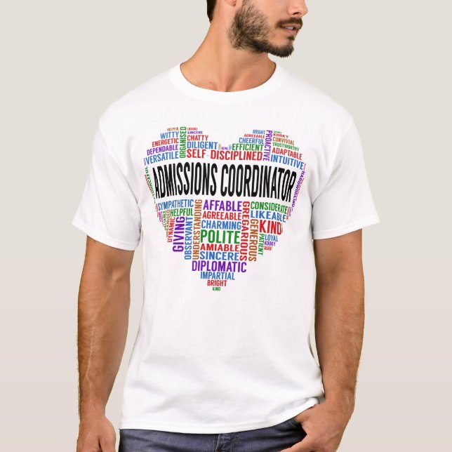 Admissions Coordinator Heart T-Shirt (Front)
