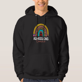 Admissions Counsellor Leopard Rainbow Back To Scho Hoodie