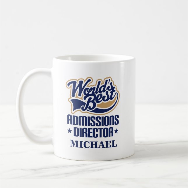 Admissions Director Personalised Mug Gift (Left)