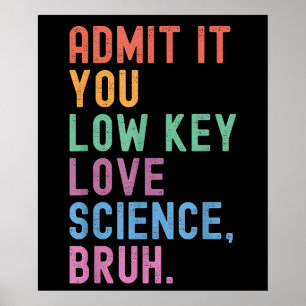 Admit It You Low Key Love Science Bruh Scientist Poster