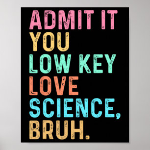 Admit It You Low Key Love Science Bruh Scientist T Poster