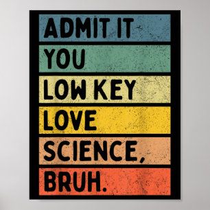 Admit It You Low Key Love Science Bruh Scientist T Poster