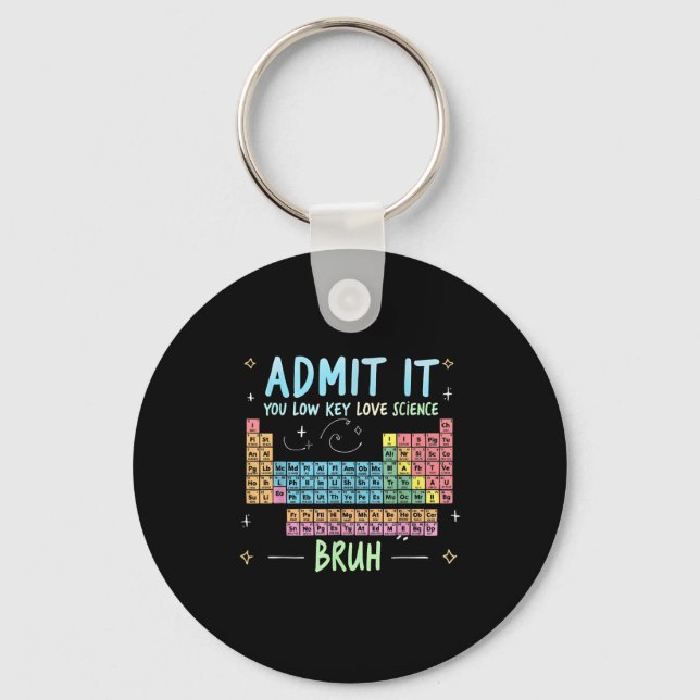 Admit It You Low Key Love Science Teacher Periodic Ring (Front)