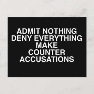 Admit Nothing Post Card