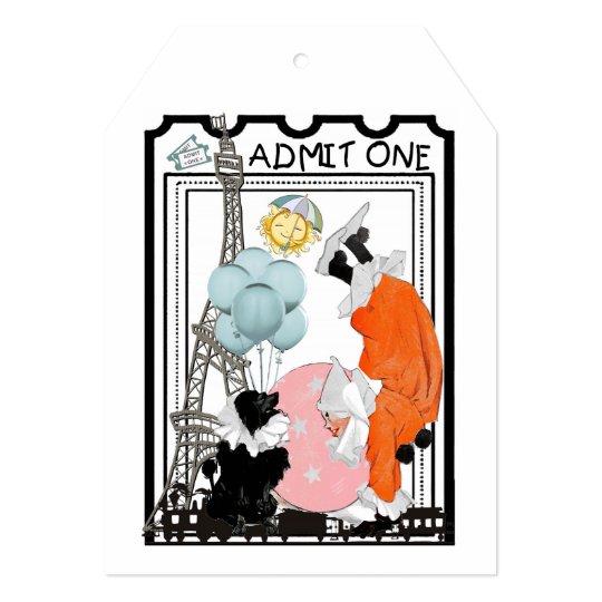 "ADMIT ONE" BIRTHDAY CIRCUS INVITATION