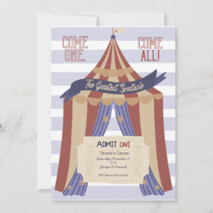 Admit ONE Circus Birthday Invitation