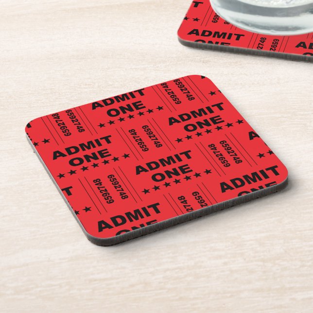 "Admit One" Coaster Set (Left Side)