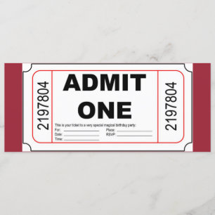 Admit One Cool Event Invitation