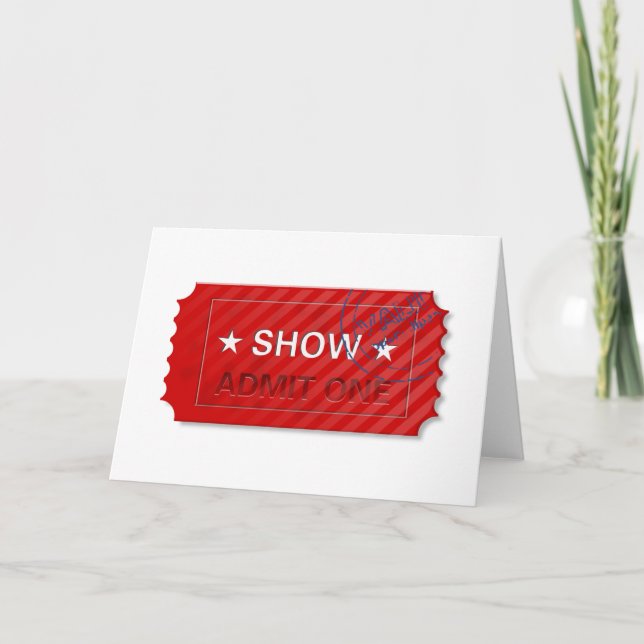 Admit One Ticket Card (Front)