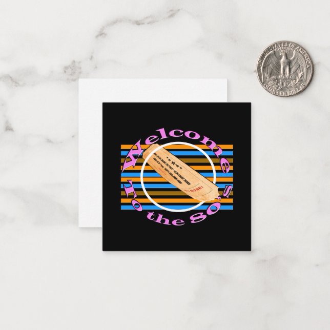 Admit one ticket - to the 80's  card (Front/Back In Situ)