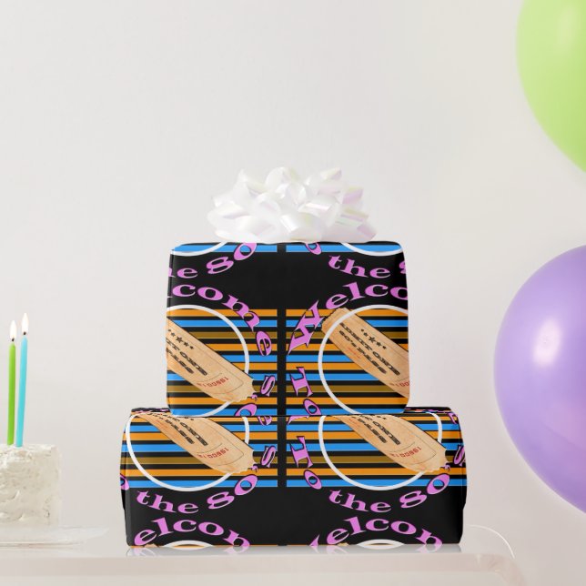Admit one ticket - to the 80's  wrapping paper (Party Gifts)
