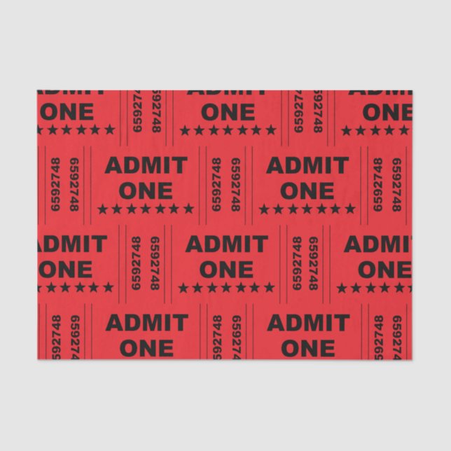 "Admit One" Tissue Paper (Front)