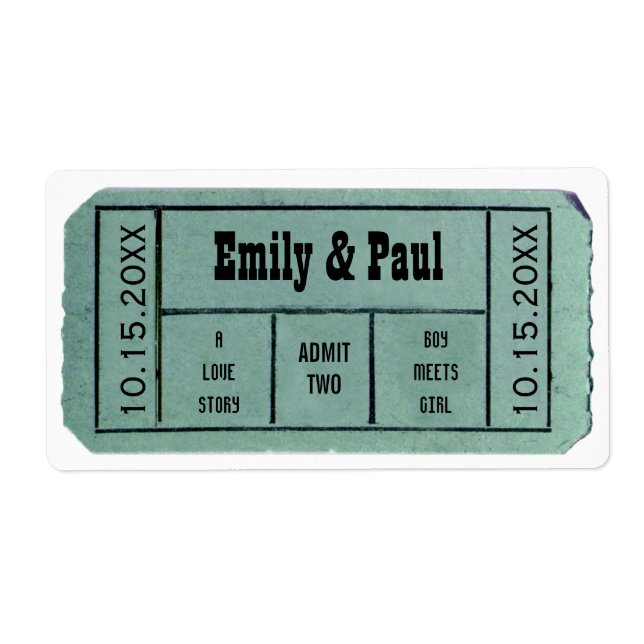 Admit TWO Save the Date TICKET (Front)