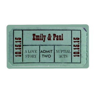 Admit TWO Save the Date TICKET