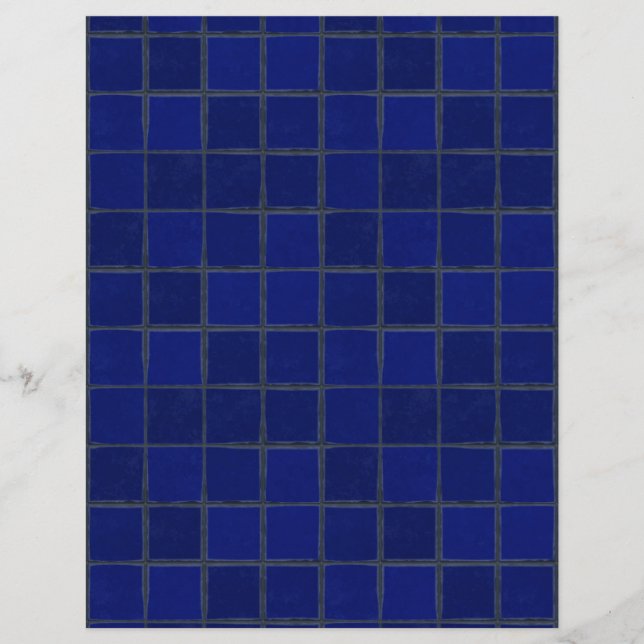 Adobe Cobalt Blue Tiles Craft Paper (Front)