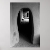 Adobe Doorway Architecture Black & White Photo
