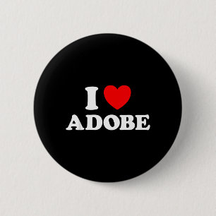 Adobe Heart Funny Southwest NM Earth Natural Build 6 Cm Round Badge