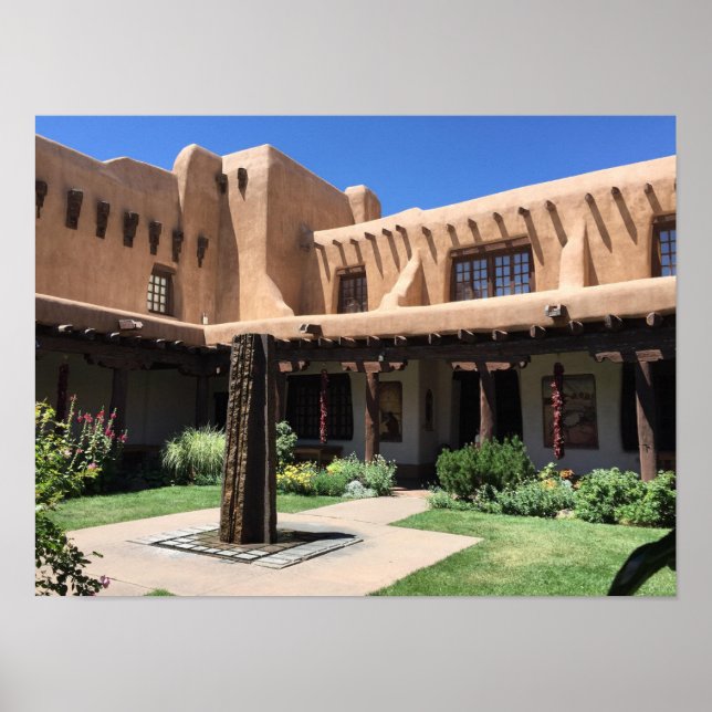 Adobe Vigas La Fonda Hotel Santa Fe NM Poster (Front)