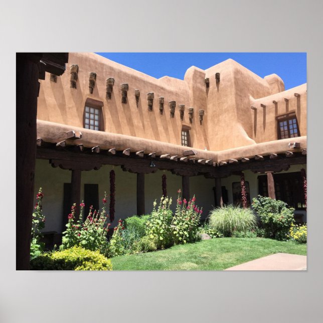Adobe Vigas La Fonda Hotel Santa Fe NM Poster (Front)