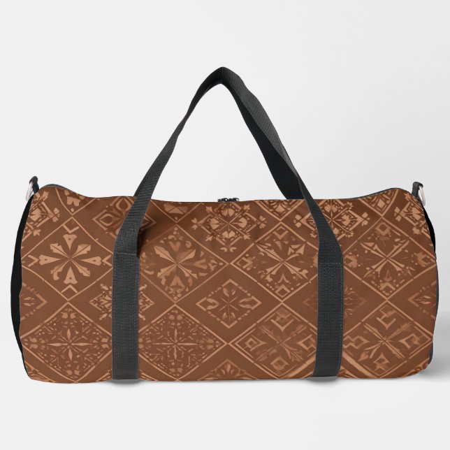 Adobo Brown LARGE Duffle Bag (Front)