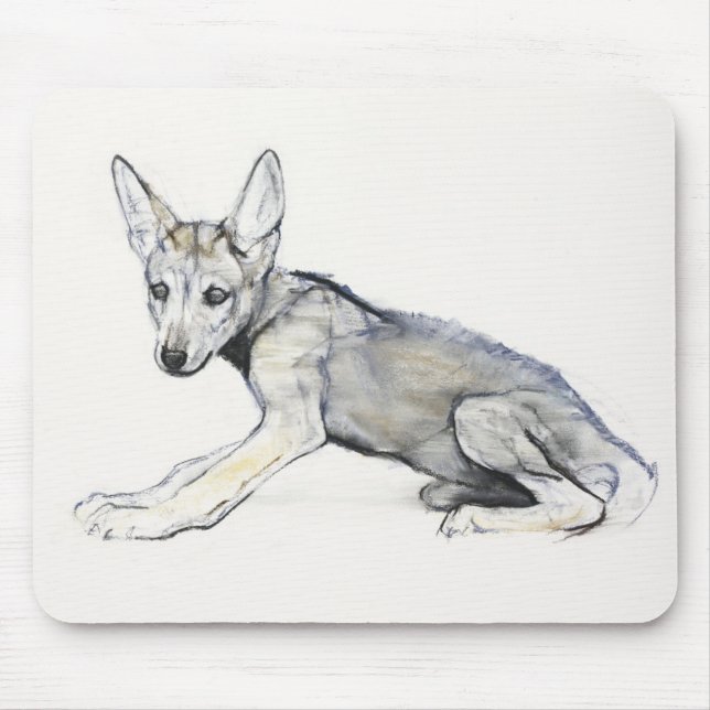 Adolescent Arabian Wolf Pup 2009 Mouse Pad (Front)