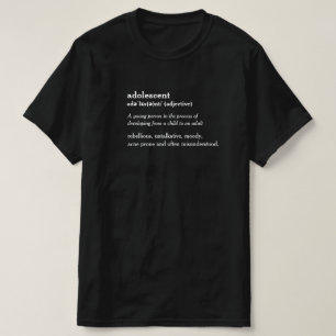 Adolescent dictionary definition custom t-shirt