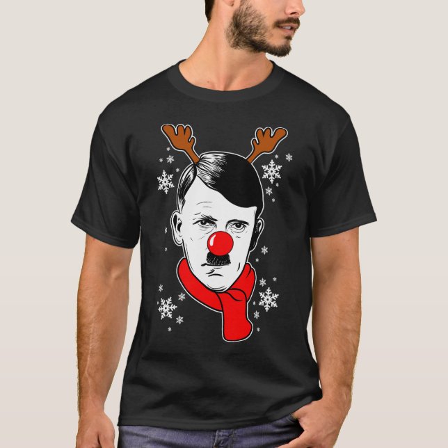 Adolf The Red Nosed Reindeer T-Shirt (Front)
