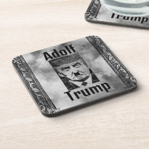 Adolf Trump Hard Plastic Coaster