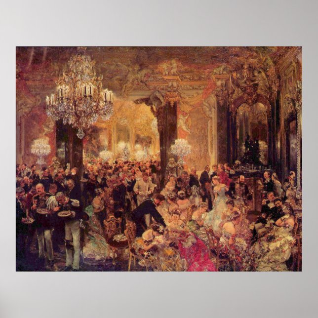 Adolph von Menzel Supper at the Ball Poster (Front)