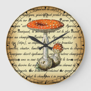 Adolphe Millot ~ Champignons-pour tous-fixed ~   Large Clock