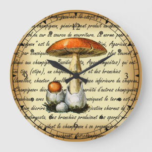 Adolphe Millot ~ Champignons-pour tous-fixed ~ Sq Large Clock