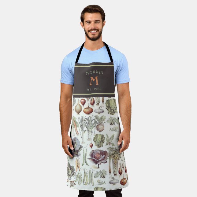 Adolphe Millot Vegetable Kitchen Apron (Worn)