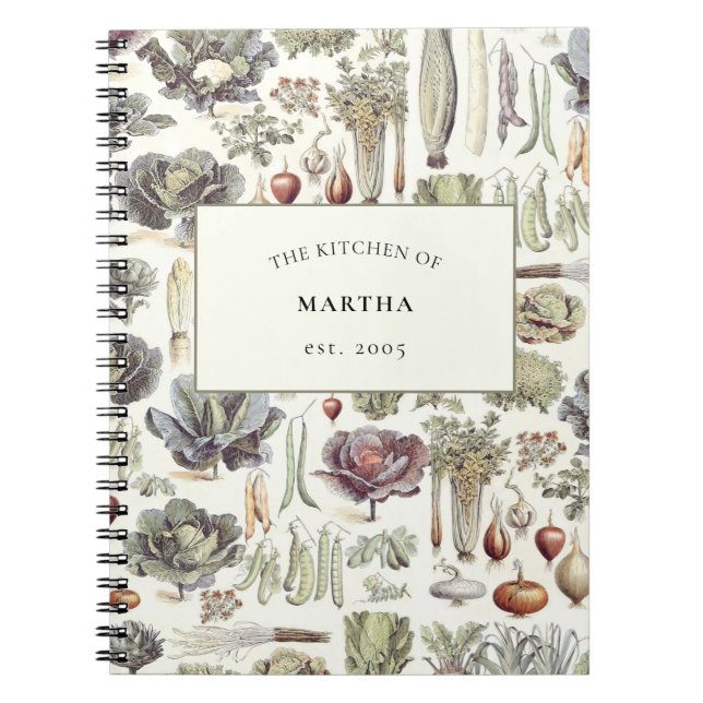 Adolphe Millot Vegetable Kitchen Recipes Notebook (Front)