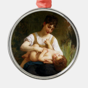 Adolphus Child And Teen by William Bouguereau Metal Ornament