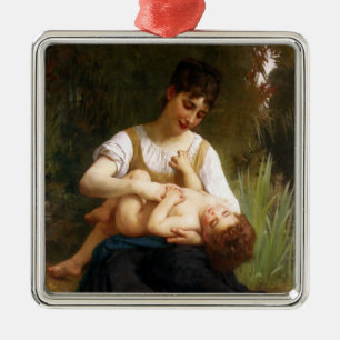 Adolphus Child And Teen by William Bouguereau Metal Ornament