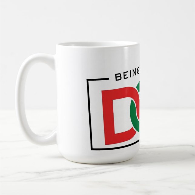 ADOM "Being Black Is Dope" V-Neck Tee Coffee Mug (Left)