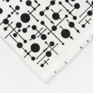ADOM Black and White Grid Pattern Blanket