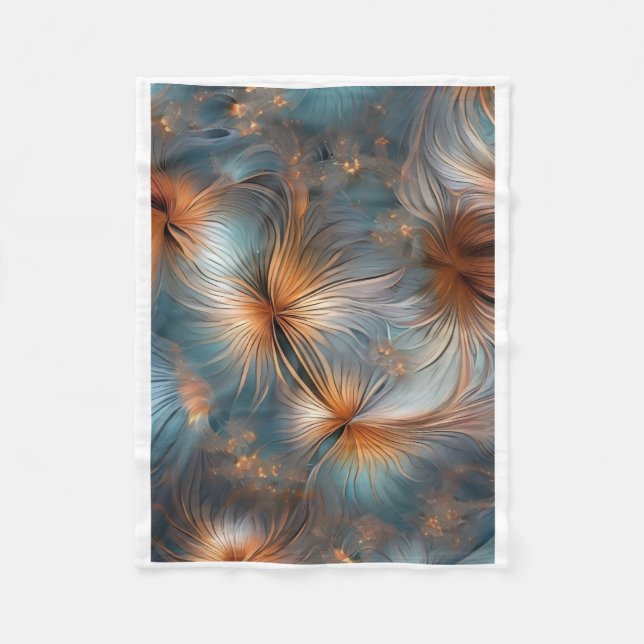 ADOM Blue and Copper Abstract Blanket (Front)