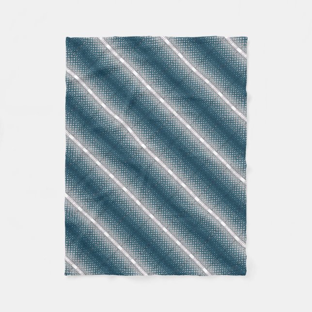 ADOM Blue Gradient Grid Bandanna Fleece Blanket (Front)