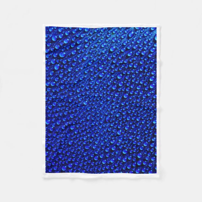 ADOM Blue Water Drops Art Blanket (Front)