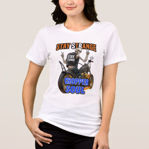 ADOM Chopper Soul Stay Strange Bike Tri-Blend Shirt