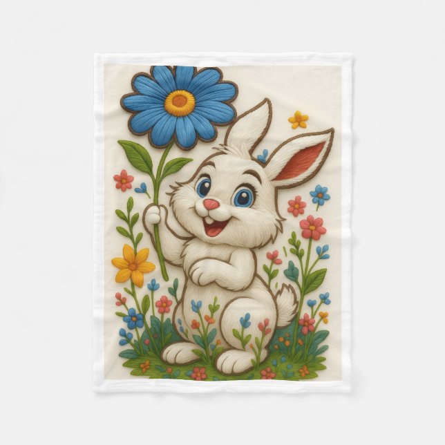 ADOM Cute Spring Bunny Blanket (Front)